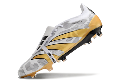 Adidas Predator Elite Foldover Tongue FG Low-Tops Football Boots - White/Black/Gold