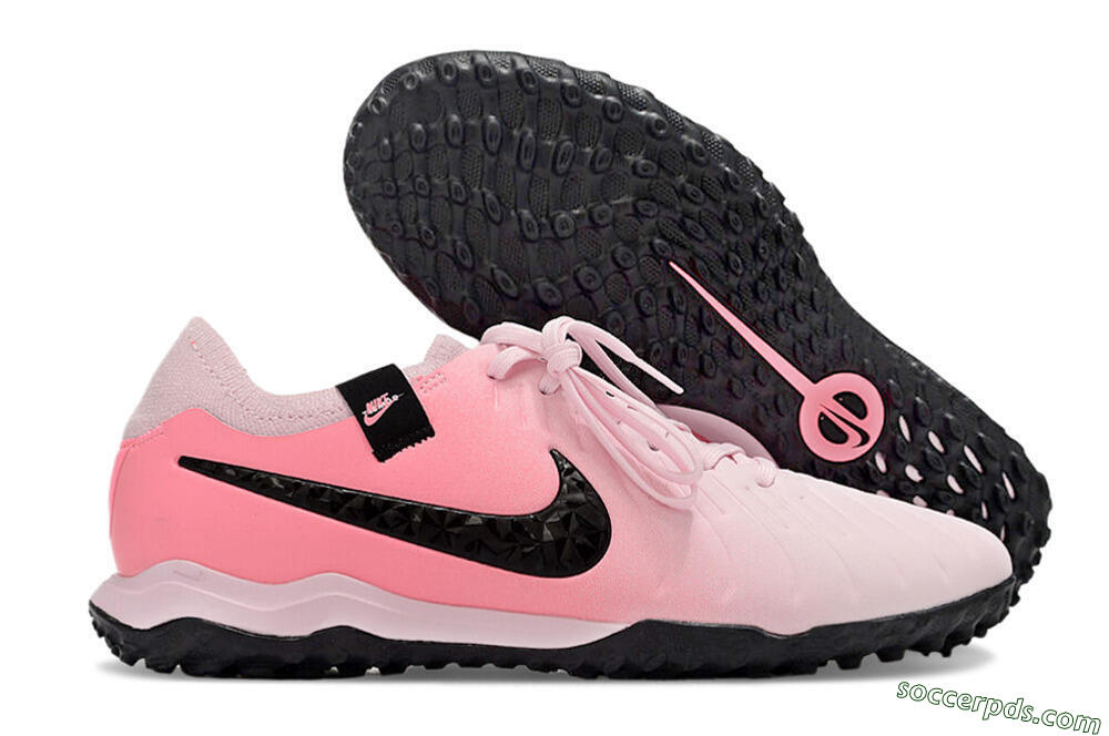 Nike Tiempo Legend 10 Pro TF Low-Tops Football Shoes - Pink/Black/White 1