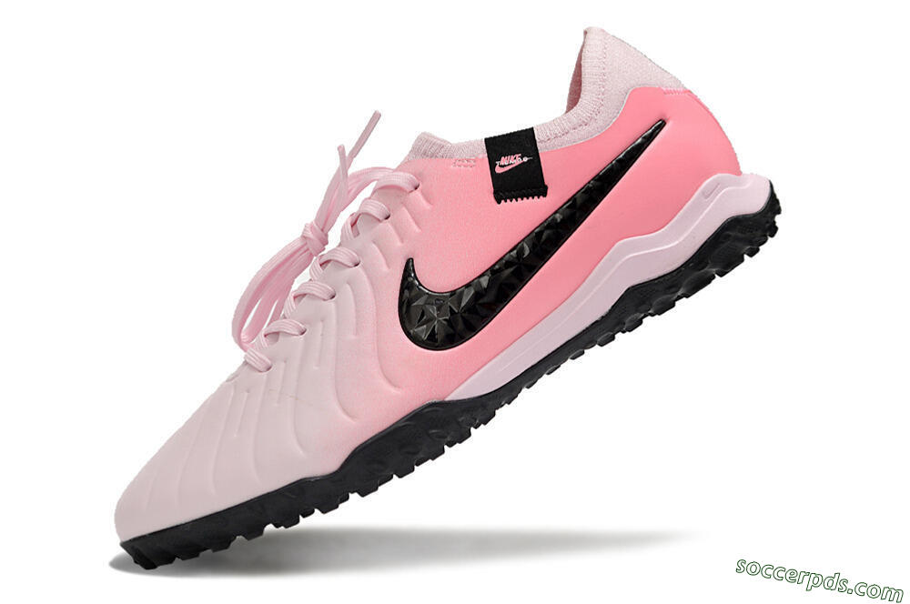 Nike Tiempo Legend 10 Pro TF Low-Tops Football Shoes - Pink/Black/White 5