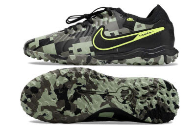 Nike Tiempo Legend 10 Pro TF Low-Tops Football Shoes - Camo/Black/Yellow