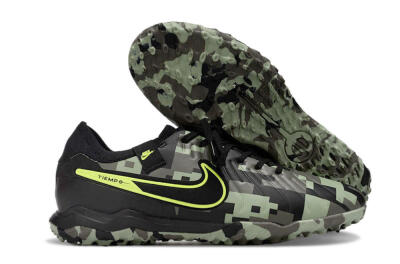 Nike Tiempo Legend 10 Pro TF Low-Tops Football Shoes - Camo/Black/Yellow