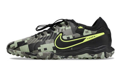 Nike Tiempo Legend 10 Pro TF Low-Tops Football Shoes - Camo/Black/Yellow