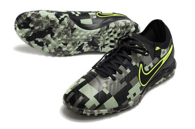 Nike Tiempo Legend 10 Pro TF Low-Tops Football Shoes - Camo/Black/Yellow