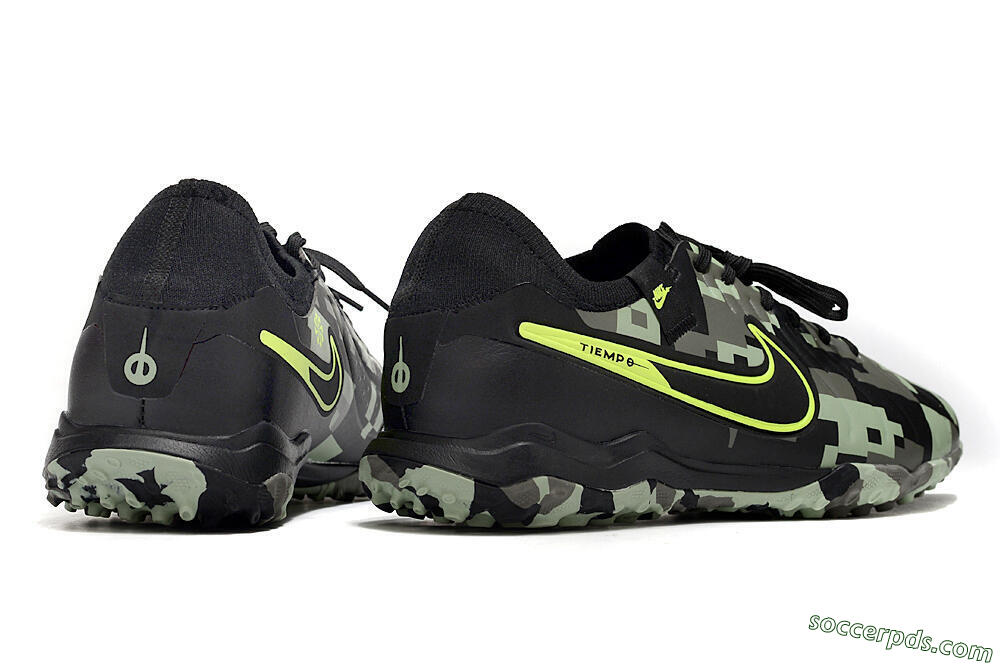 Nike Tiempo Legend 10 Pro TF Low-Tops Football Shoes - Camo/Black/Yellow 6