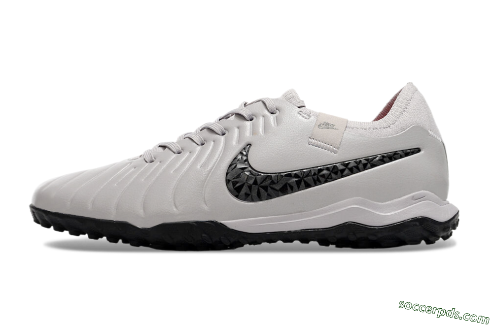 Nike Tiempo Legend 10 Pro TF Low-Tops Football Shoes - Grey/Black/Pink 2