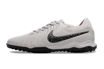 Nike Tiempo Legend 10 Pro TF Low-Tops Football Shoes - Grey/Black/Pink
