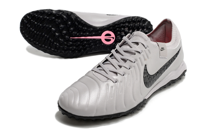 Nike Tiempo Legend 10 Pro TF Low-Tops Football Shoes - Grey/Black/Pink