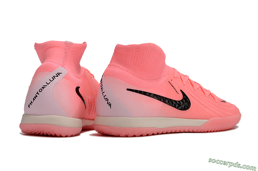 Nike Phantom Luna Elite NU IC High-Tops Football Shoes - Pink/Black/White 6