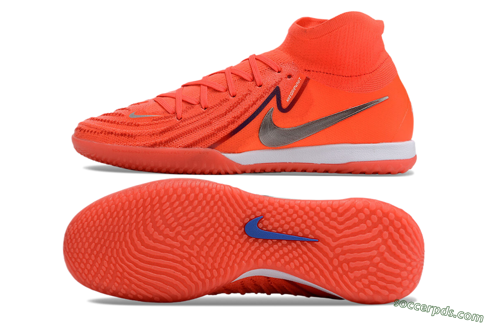 Nike Phantom Luna Elite NU IC High-Tops Football Shoes - Red/Silver/White 0