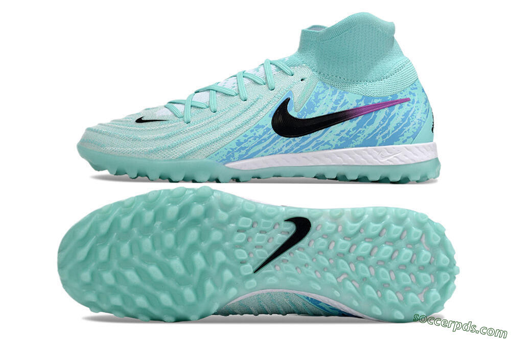 Nike Phantom Luna Elite NU TF High-Tops Football Shoes - Jade/Blue/Black 0