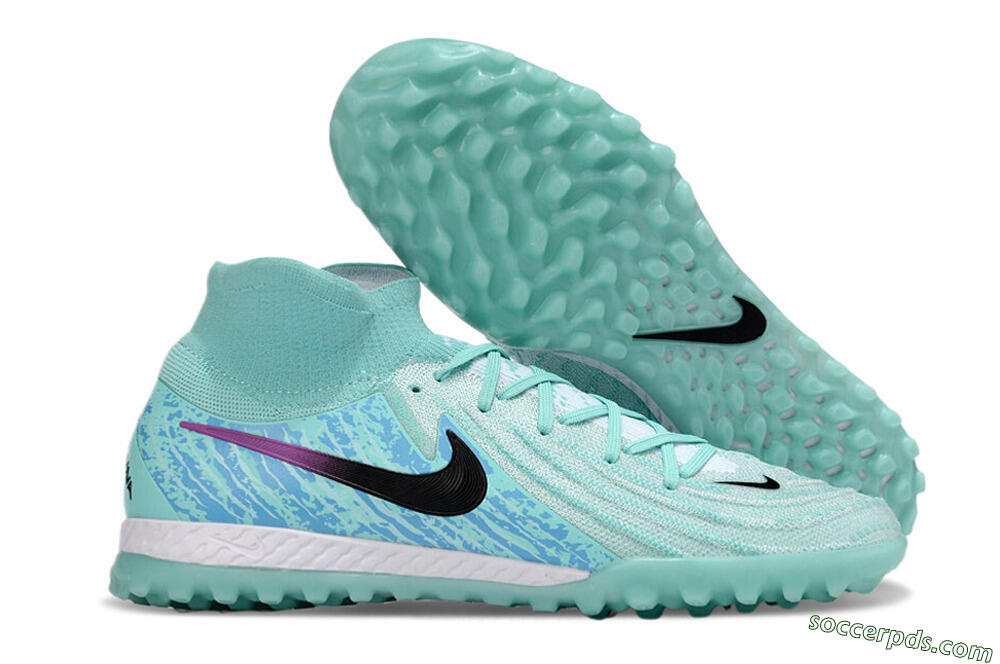 Nike Phantom Luna Elite NU TF High-Tops Football Shoes - Jade/Blue/Black 1