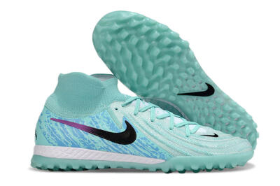 Nike Phantom Luna Elite NU TF High-Tops Football Shoes - Jade/Blue/Black