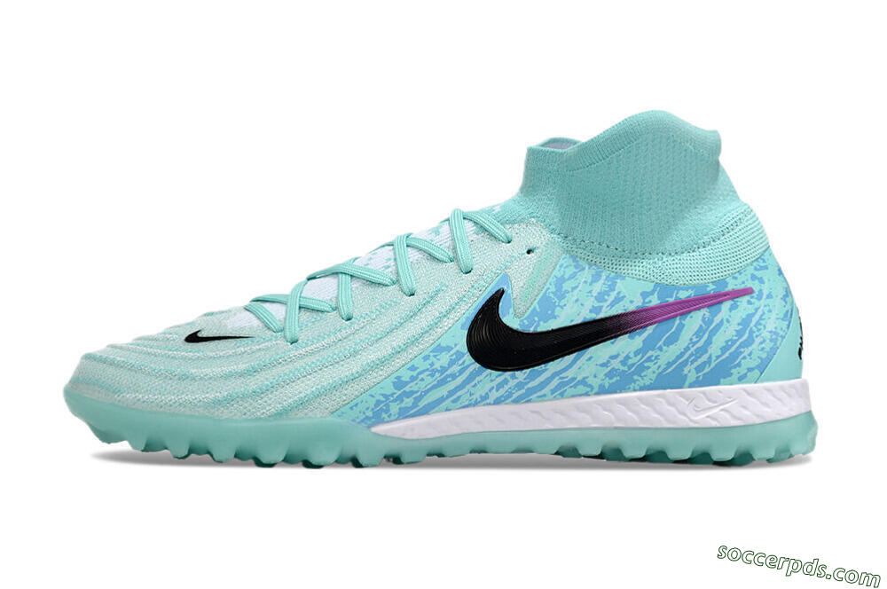 Nike Phantom Luna Elite NU TF High-Tops Football Shoes - Jade/Blue/Black 2