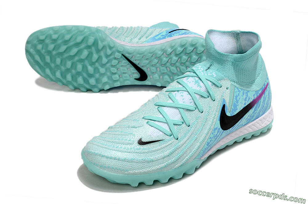 Nike Phantom Luna Elite NU TF High-Tops Football Shoes - Jade/Blue/Black 3