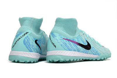 Nike Phantom Luna Elite NU TF High-Tops Football Shoes - Jade/Blue/Black