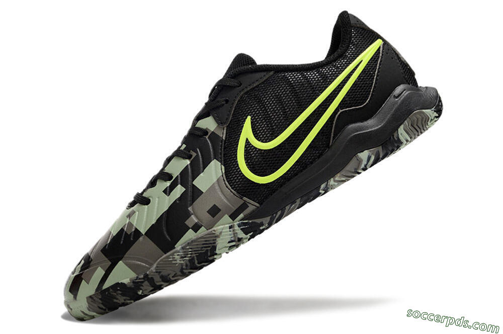 Nike Tiempo Legend 10 Academy IC Low-Tops Football Shoes - Camo/Black/Yellow 5