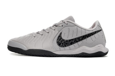 Nike Tiempo Legend 10 Academy IC Low-Tops Football Shoes - Grey/Black/Pink