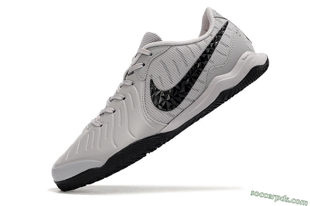 Nike Tiempo Legend 10 Academy IC Low-Tops Football Shoes - Grey/Black/Pink 5