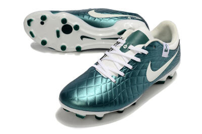Nike Tiempo Legend 10 Academy FG Low-Tops Football Boots - Green/Beige/White