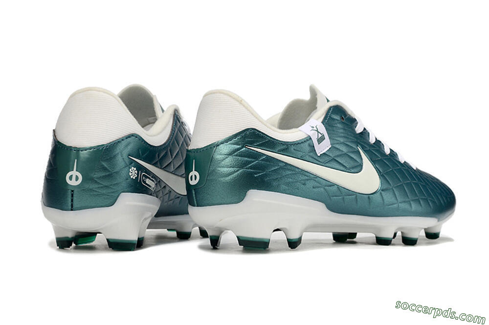 Nike Tiempo Legend 10 Academy FG Low-Tops Football Boots - Green/Beige/White 6