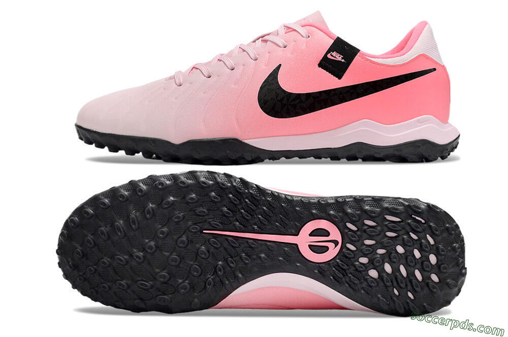 Nike Tiempo Legend 10 Academy TF Low-Tops Football Shoes - Pink/Black/White 0