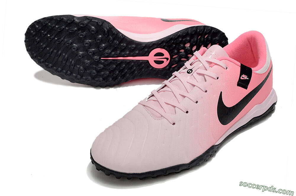 Nike Tiempo Legend 10 Academy TF Low-Tops Football Shoes - Pink/Black/White 3