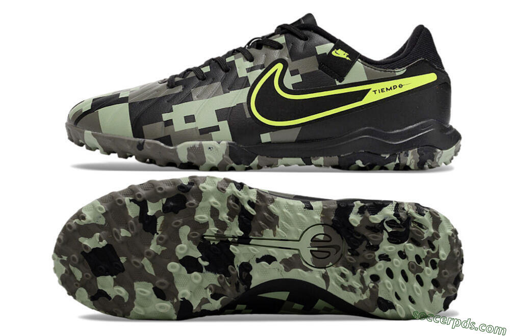 Nike Tiempo Legend 10 Academy TF Low-Tops Football Shoes - Camo/Yellow 0