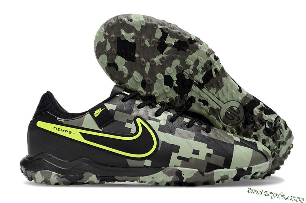Nike Tiempo Legend 10 Academy TF Low-Tops Football Shoes - Camo/Yellow 1