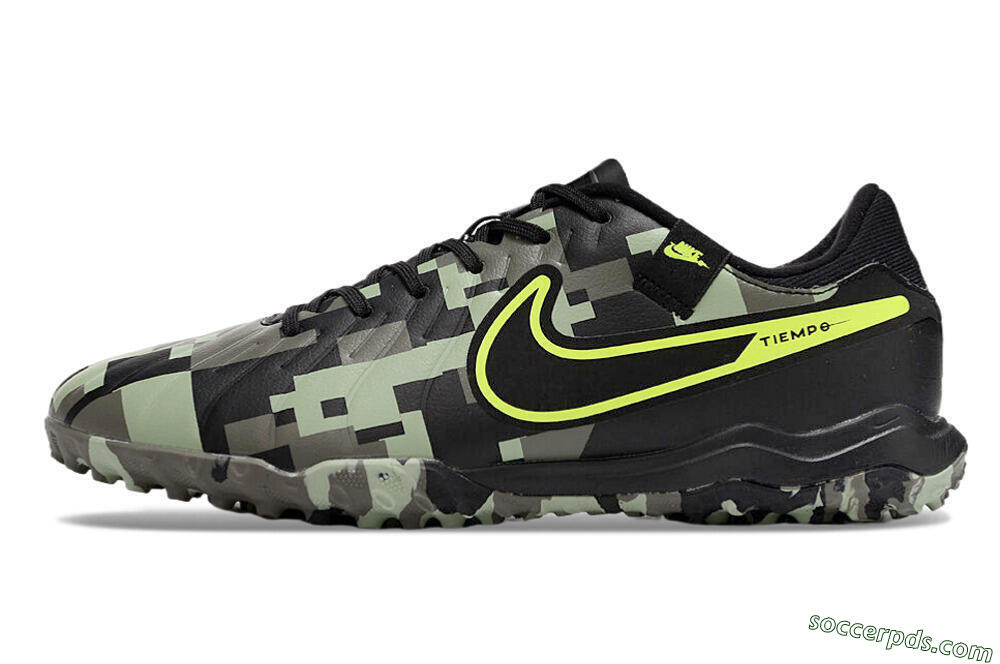 Nike Tiempo Legend 10 Academy TF Low-Tops Football Shoes - Camo/Yellow 2