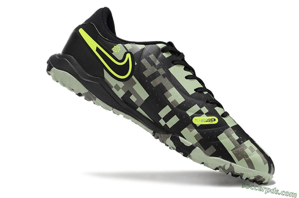 Nike Tiempo Legend 10 Academy TF Low-Tops Football Shoes - Camo/Yellow 4