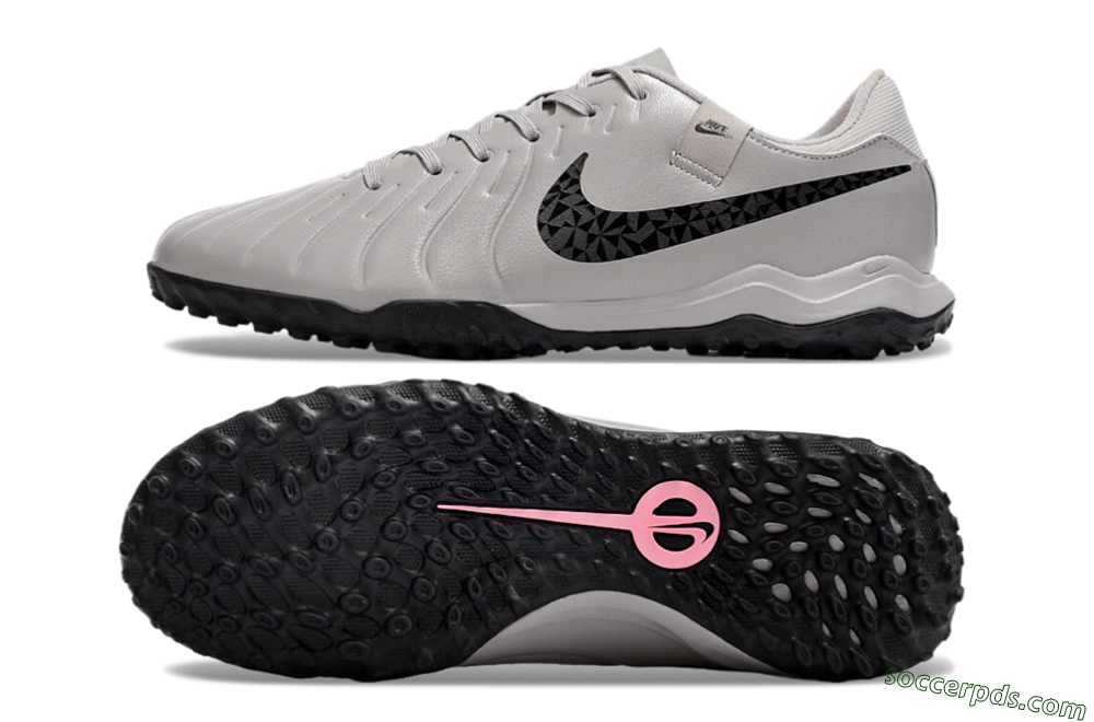 Nike Tiempo Legend 10 Academy TF Low-Tops Football Shoes - Grey/Black/Pink 0