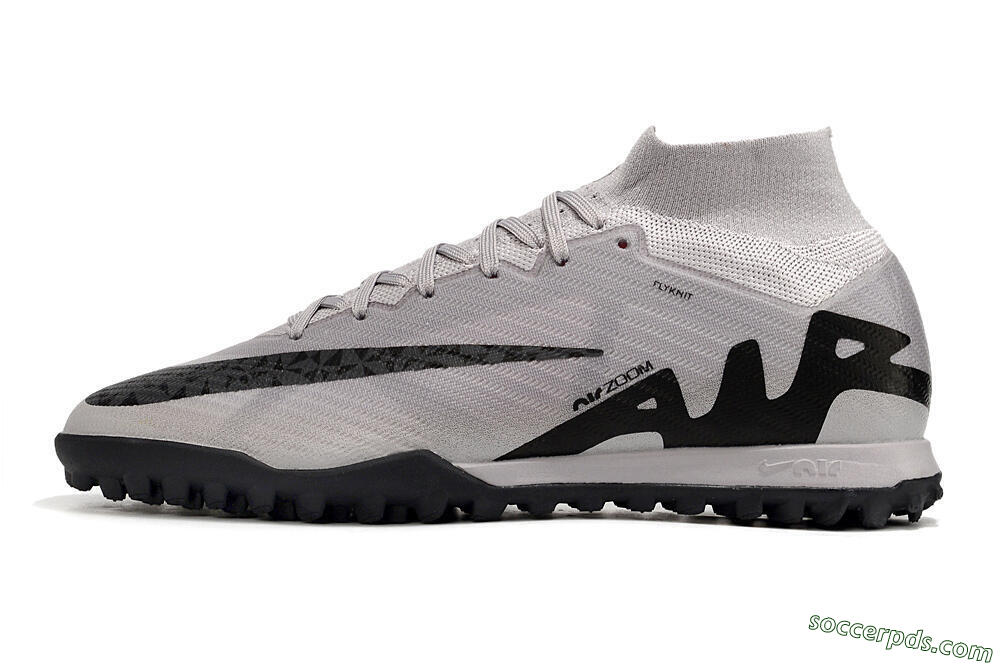 Nike Air Zoom Mercurial Superfly 9 Elite TF High-Tops Football Shoes - Grey/Black/Pink 2