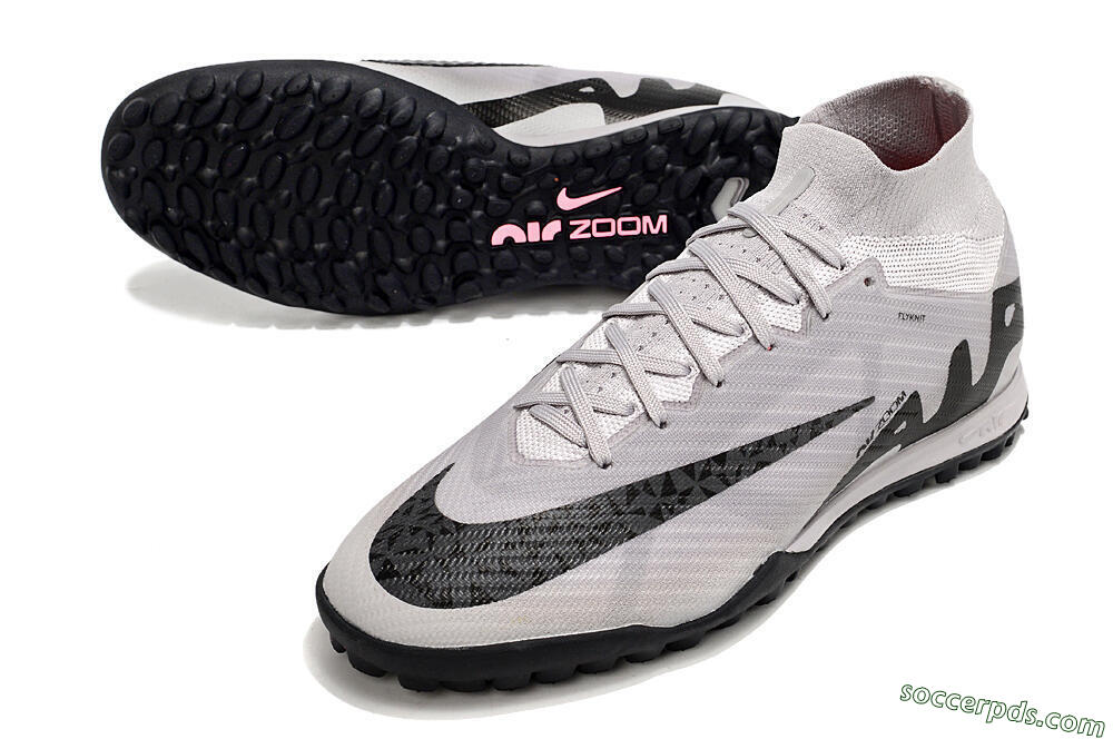 Nike Air Zoom Mercurial Superfly 9 Elite TF High-Tops Football Shoes - Grey/Black/Pink 3
