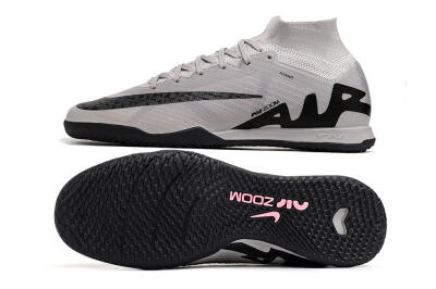 Nike Air Zoom Mercurial Superfly 9 Elite IC High-Tops Football Shoes - Grey/Black/Pink