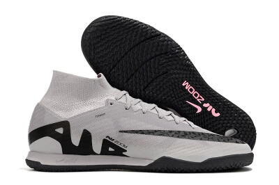 Nike Air Zoom Mercurial Superfly 9 Elite IC High-Tops Football Shoes - Grey/Black/Pink