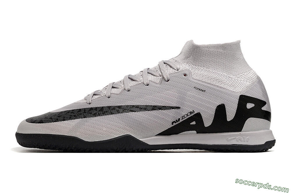 Nike Air Zoom Mercurial Superfly 9 Elite IC High-Tops Football Shoes - Grey/Black/Pink 2