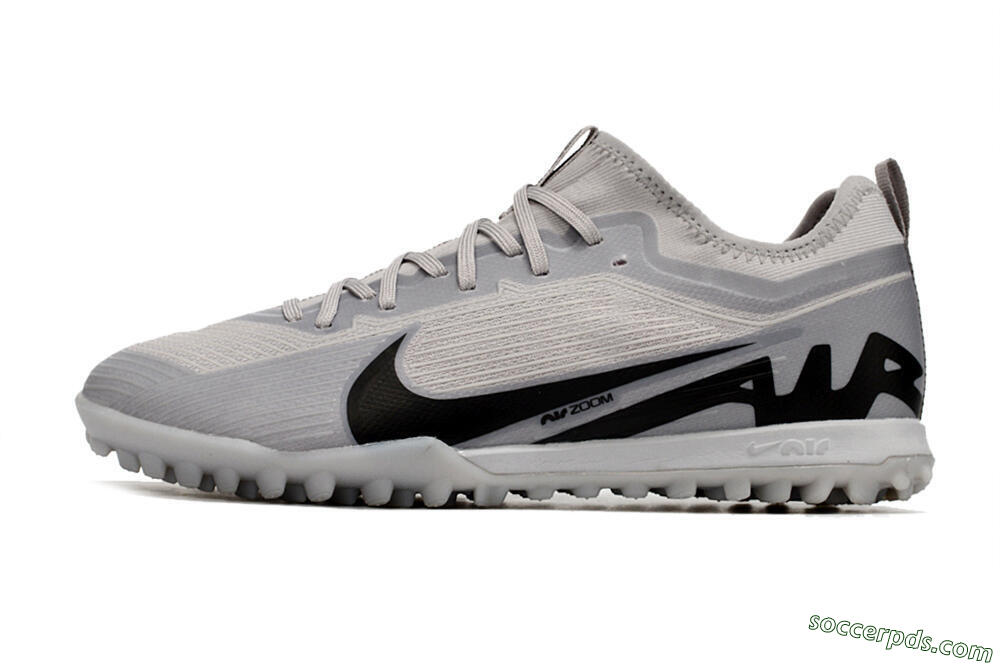 Nike Air Zoom Mercurial Vapor 15 Pro TF Low-Tops Football Shoes - Grey/Black 2