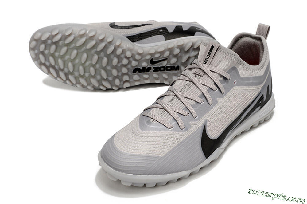 Nike Air Zoom Mercurial Vapor 15 Pro TF Low-Tops Football Shoes - Grey/Black 3