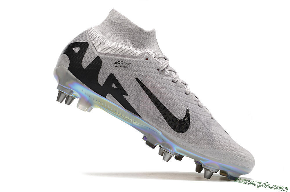 Nike Air Zoom Mercurial Superfly 9 Elite SG High-Tops Football Boots - Grey/Black/Gold 4