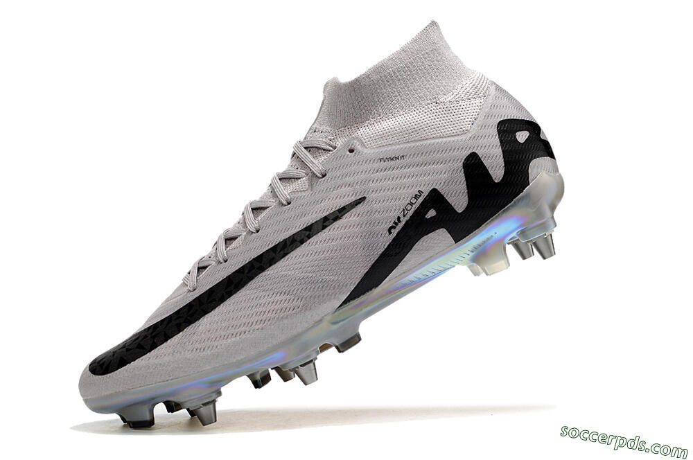 Nike Air Zoom Mercurial Superfly 9 Elite SG High-Tops Football Boots - Grey/Black/Gold 5