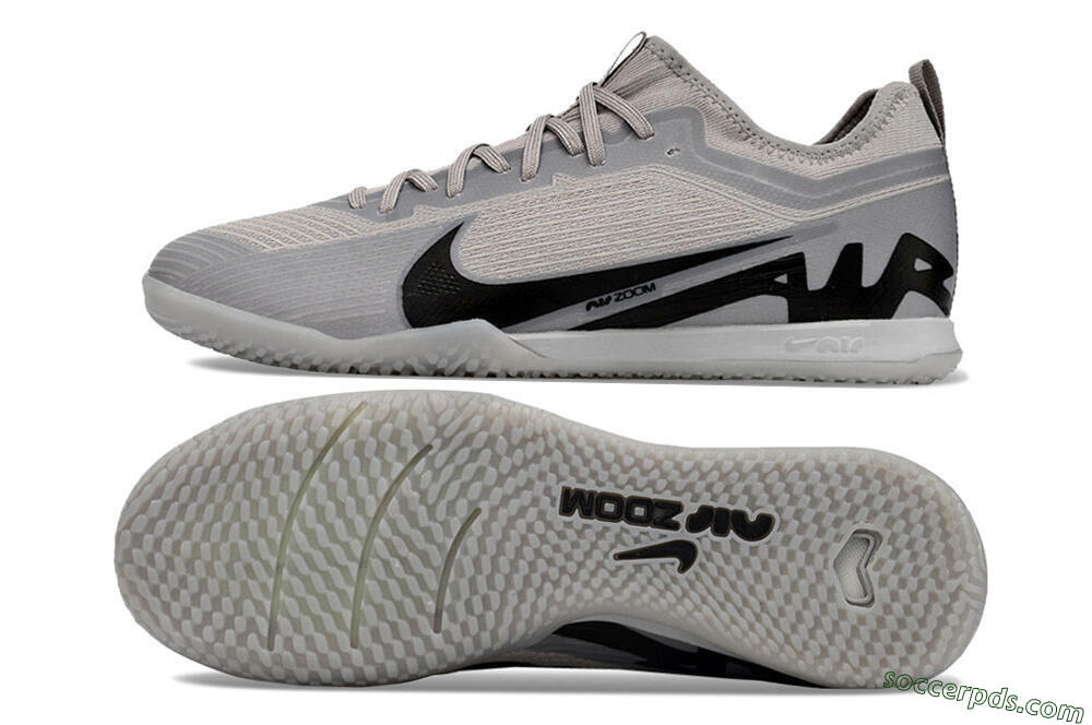 Nike Air Zoom Mercurial Vapor 15 Pro IC Low-Tops Football Shoes - Grey/Black 0