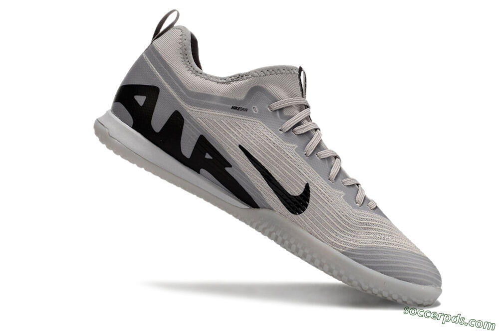 Nike Air Zoom Mercurial Vapor 15 Pro IC Low-Tops Football Shoes - Grey/Black 4