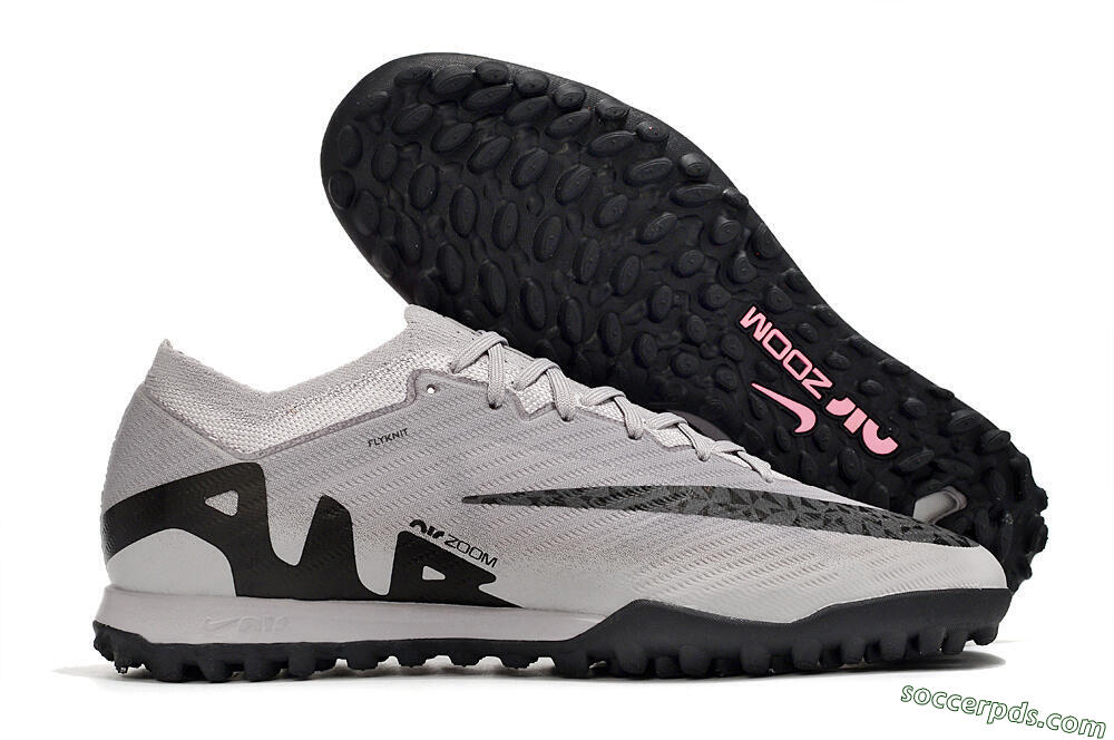 Nike Air Zoom Mercurial Vapor 15 Elite TF Low-Tops Football Shoes - Grey/Black/Pink 1