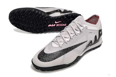 Nike Air Zoom Mercurial Vapor 15 Elite TF Low-Tops Football Shoes - Grey/Black/Pink