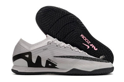 Nike Air Zoom Mercurial Vapor 15 Elite IC Low-Tops Football Shoes - Grey/Black/Pink