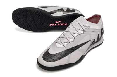 Nike Air Zoom Mercurial Vapor 15 Elite IC Low-Tops Football Shoes - Grey/Black/Pink