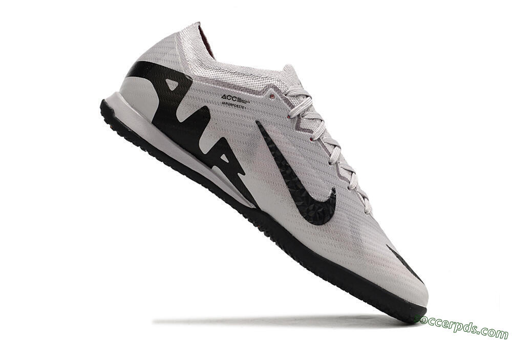 Nike Air Zoom Mercurial Vapor 15 Elite IC Low-Tops Football Shoes - Grey/Black/Pink 4