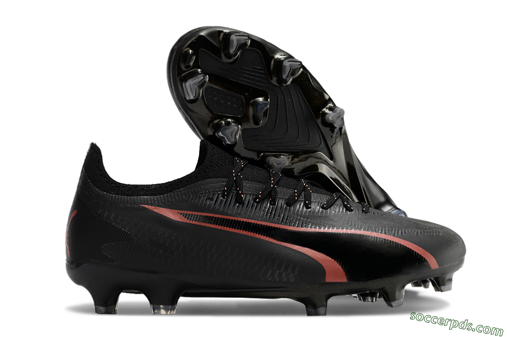 Puma Ultra Ultimate FG Low-Tops Football Boots - Black/Red 1