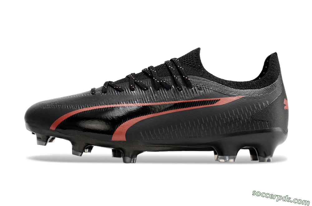 Puma Ultra Ultimate FG Low-Tops Football Boots - Black/Red 2