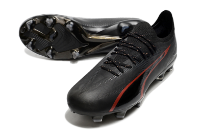 Puma Ultra Ultimate FG Low-Tops Football Boots - Black/Red